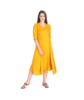 Double Layer Solid Ethnic Kurti 1