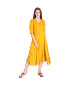 Double Layer Solid Ethnic Kurti