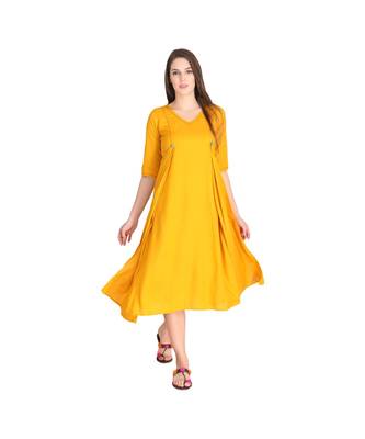 Double Layer Solid Ethnic Kurti 2