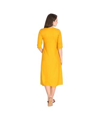 Double Layer Solid Ethnic Kurti 3