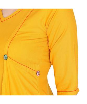 Double Layer Solid Ethnic Kurti 4