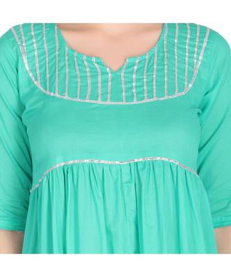 Elegant Long Kurti with Gota Patti Work 4
