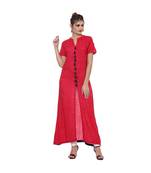Classic Women's Long Kurti with Tassel Trims