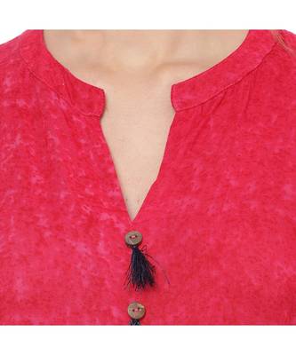 Classic Women's Long Kurti with Tassel Trims 4