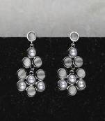 Party Wear Silver Pearl Earring For Women Girl