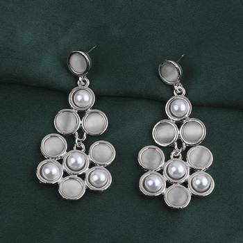 Party Wear Silver Pearl Earring For Women Girl 4