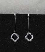 Silver Plated Charm Diamond Dangle Earring For Women Girl