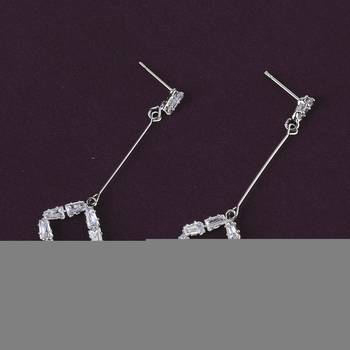 Silver Plated Charm Diamond Dangle Earring For Women Girl 2