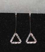 Rose Gold Party Wear Diamond Dangle Earring For Women Girl
