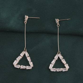Rose Gold Party Wear Diamond Dangle Earring For Women Girl 4