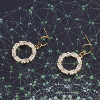 Gold Plated Charm Party Wear Stud Earring For Women Girl 2