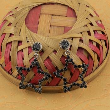 Charm Delicated Patry Wear Star Diamond Dangle Earring For Women Girl 1
