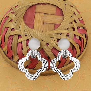Silver Plated Charm Party Wear Drop Earring For Women Girl 1