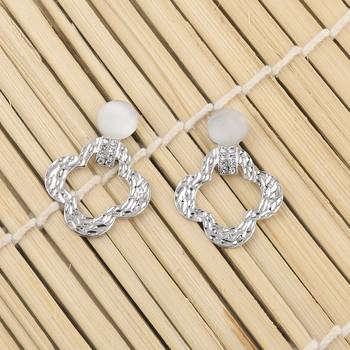 Silver Plated Charm Party Wear Drop Earring For Women Girl 4