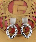 Silver Plated Stylish Diamond Drop Earring For Women Girl