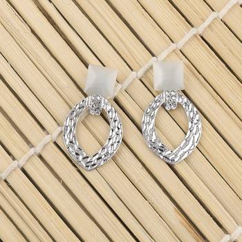 Silver Plated Stylish Diamond Drop Earring For Women Girl 4