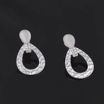 Silver Plated Stylish Diamond Dangle Earring For Women Girl 3