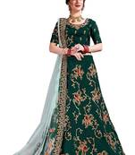 Amped Green Satin Embrodery  Lehenga Choli