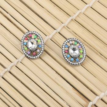 Party Wear Multi Colour Stud Earring For Women Girl 4