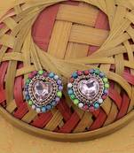 Charm Stylish Heart Shape Diamond Stud Earring For Women Girl