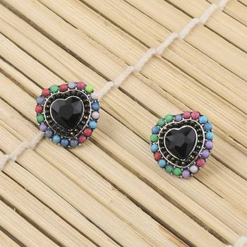 Stylish Heart Shape Diamond Stud Earring For Women Girl 4