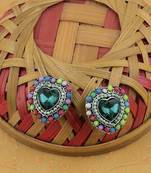 Fancy Stylish Heart Shape Diamond Stud Earring For Women Girl