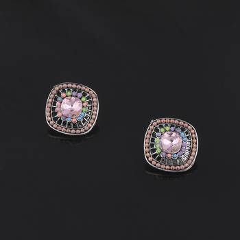 Fancy Party Wear Multi Colour Stud Earring For Women Girl 3