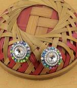 Charm Stylish Party Wear Multi Colour Stud Diamond Earring For Women Girl