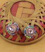 Elegant Party Wear Multi Colour Stud Diamond Earring For Women Girl