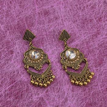 Exclusive Patry Wear Gold Plated Traditional Earring For Women Girl 3