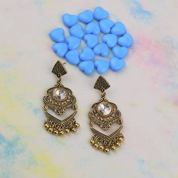 Exclusive Patry Wear Gold Plated Traditional Earring For Women Girl 4