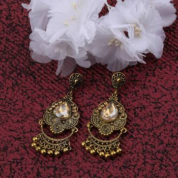 Charm Delicated Patry Wear Golden Dangle Earring For Women Girl 1