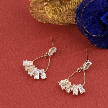 Gold Plated Charm Stylish Stud Earring For Women Girl 2