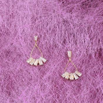 Gold Plated Charm Stylish Stud Earring For Women Girl 3