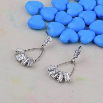 Silver Plated Party Wear Stylish Stud Earring For Women Girl 4