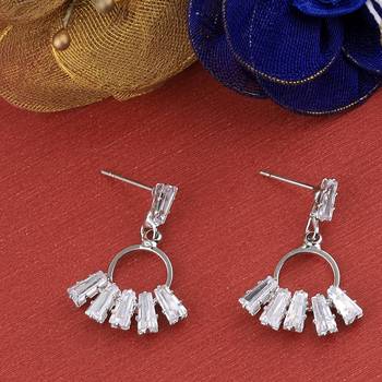 Silver Plated Delicated Stylish Stud Earring For Women Girl 2
