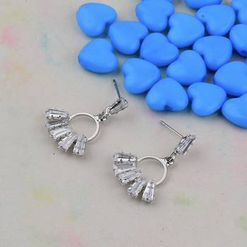 Silver Plated Delicated Stylish Stud Earring For Women Girl 4
