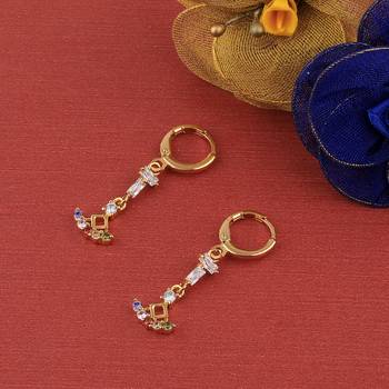 Gold Plated Charm Party Wear Bali Earring For Women Girl 2