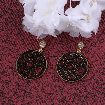Gold Plated Stylish Fancy Look Earring For Women Girl 1
