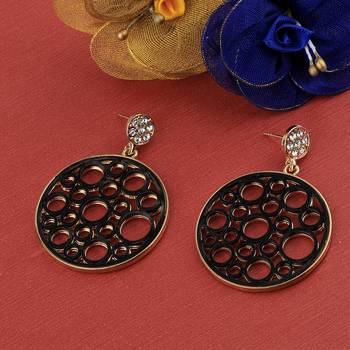 Gold Plated Stylish Fancy Look Earring For Women Girl 2