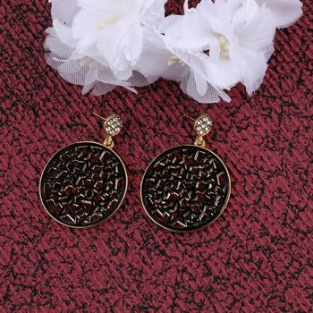 Gold Black Plated Elegant Stylish Earring For Women Girl 1