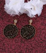 Gold Black Plated Elegant Stylish Earring For Women Girl