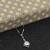 Silver Plated Chain With Stylish Charm Solitaire Diamond Pendant For Women