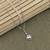 Silver Plated Chain With Stylish Charm Solitaire Diamond Pendant For Women