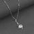 Silver Plated Chain With Stylish Charm Solitaire Diamond Pendant For Women