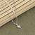 Silver Plated Party Wear Charm Chain Solitaire Diamond Pendant For Women