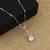 Silver Plated Party Wear Chain With Delicate Solitaire Diamond Pendant For Women
