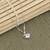 Silver Plated Chain With Big  Heart Shape Solitaire Diamond Pendant For Women