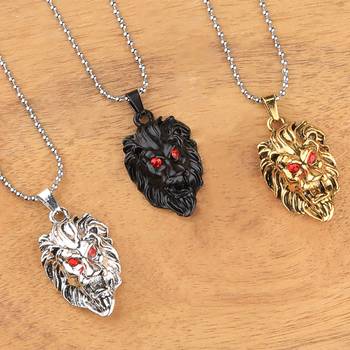 Silver Plated Stylist Chain With Lion Design Combo Chain pendant For Man Boys-3Piece 1