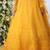 Mustard Thread Embroidered With Stone Pasting Net Semi Stitched Lehenga Choli With Dupatta